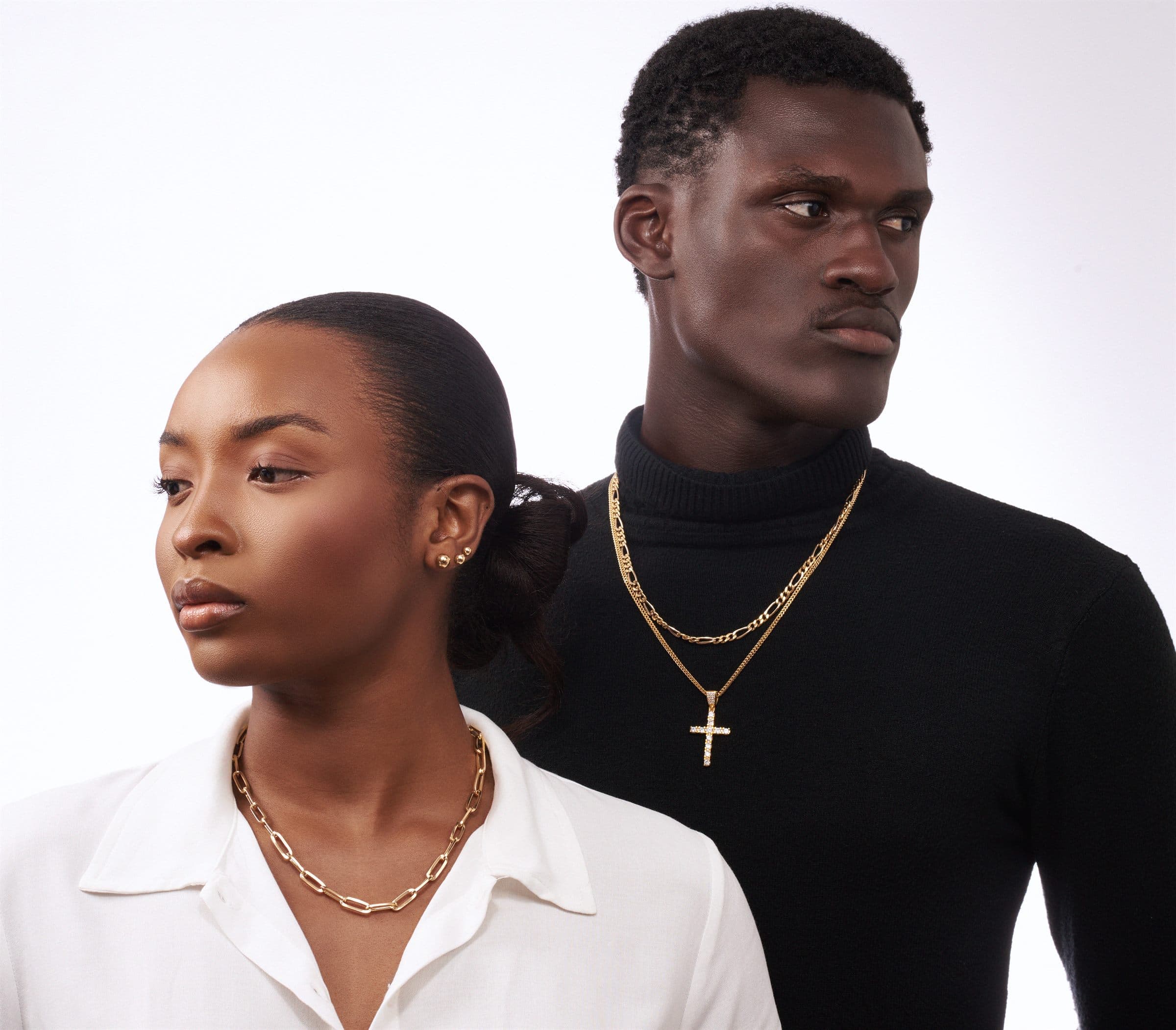 Two models in layered gold chains
